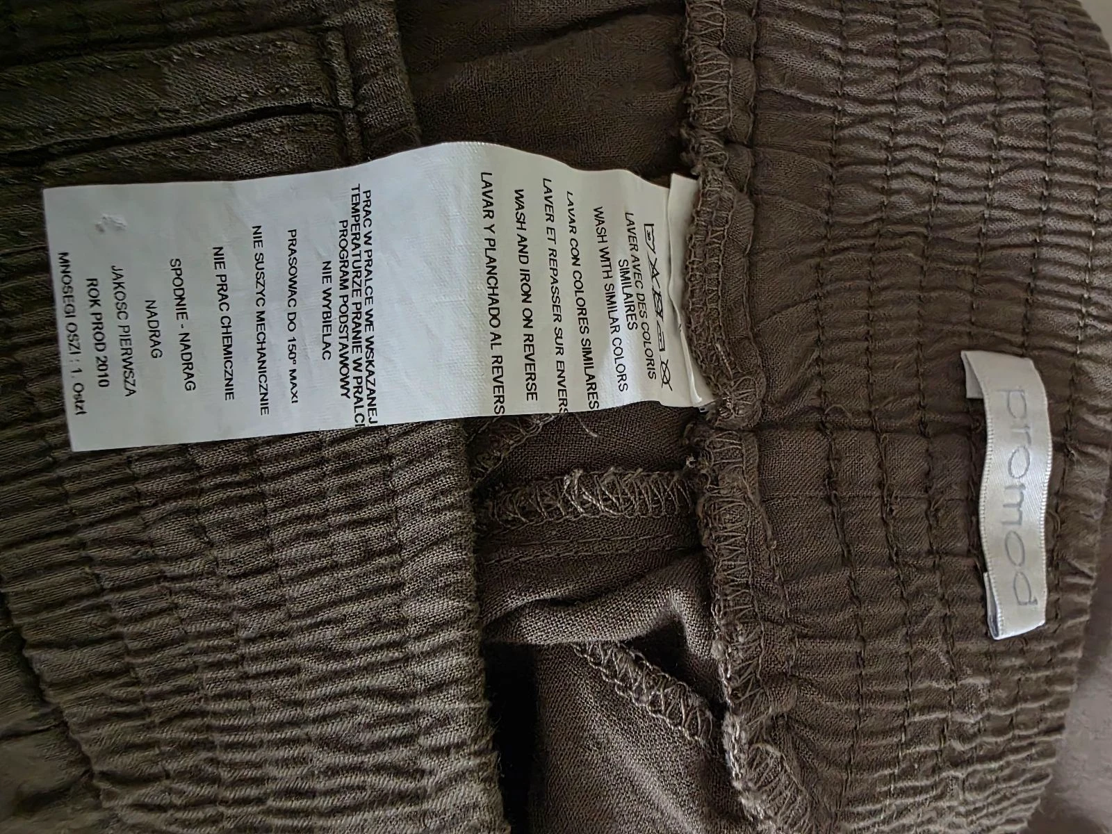 Carrot / Harem Pants Khaki Promod (Linen & Cotton) size 40/42 – photo 7